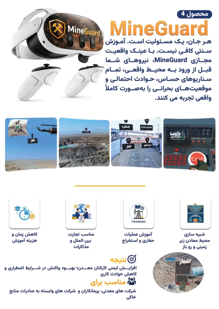 هدست vr معادن - MineGuard 4 واقعیت مجازی در معدن